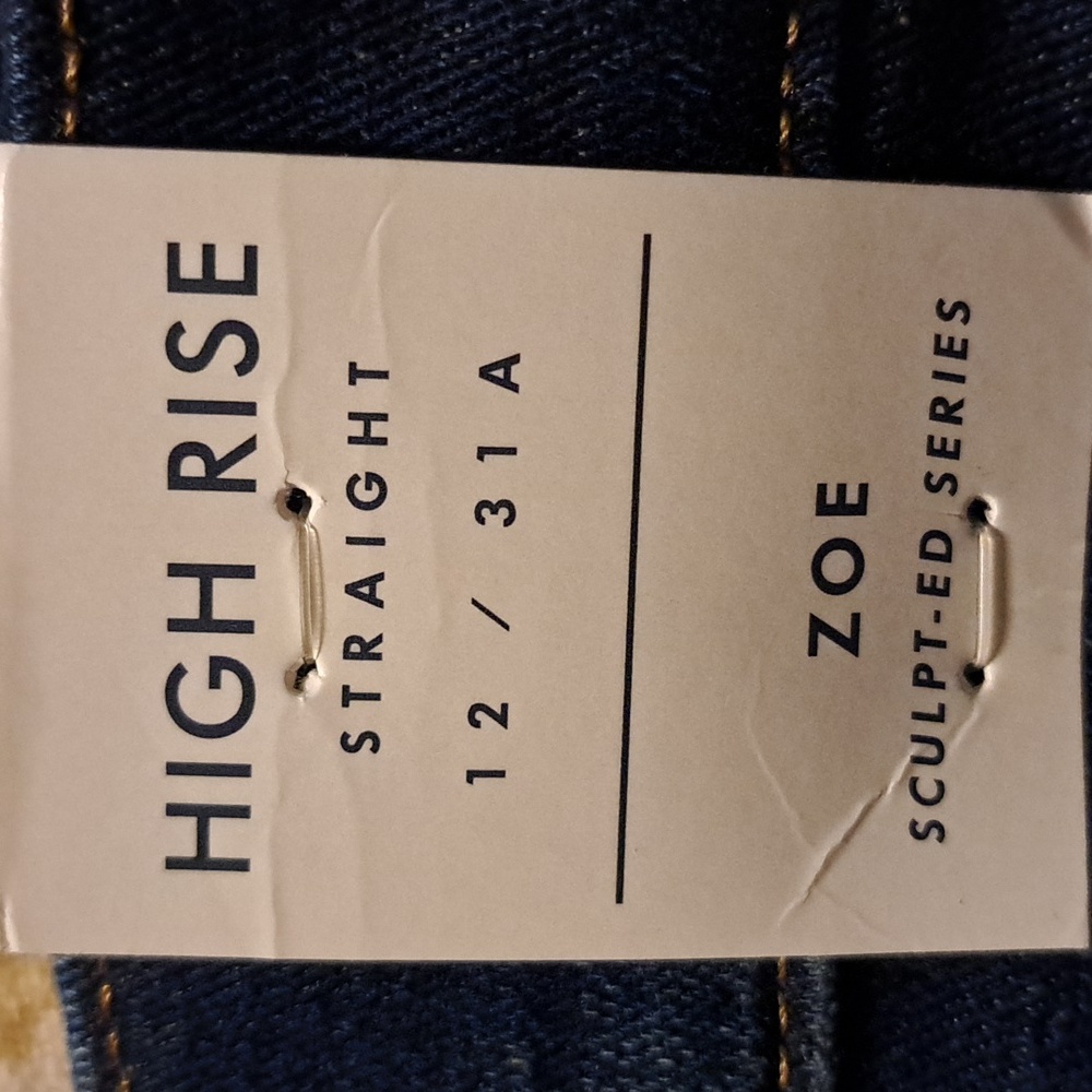 Lucky Brand Women Dark Indigo Jeans. High Rise Straight 12/31A  New W/Tags. - Picture 3 of 6